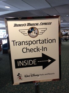 Disney transportation at the airport