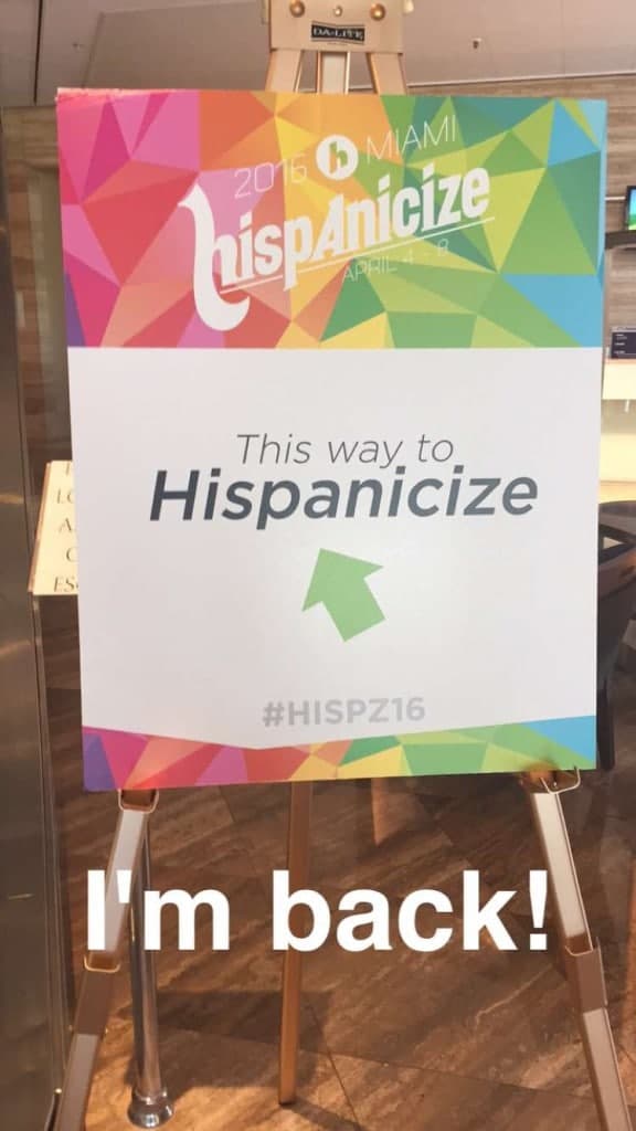 Hispanicize 2016 sign