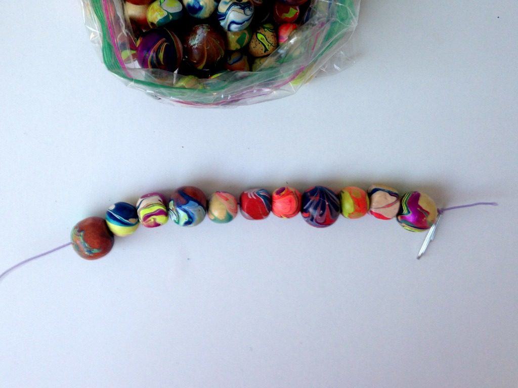 Nail Polish Marbled Beads & Bracelet DIY Craft Tutorial